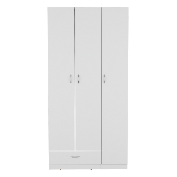 Armario Z-90, Blanco, con amplios espacios y entrepaños para organizar