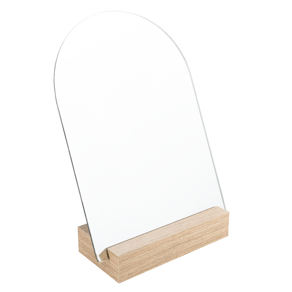 Espejo Noruega Superior, con Forma Circular, Base Madera