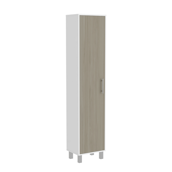 Mueble De Aseo Laska, Con Una  Puerta,  Blanco Y Rovere
