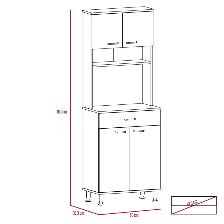 Mueble de Cocina Kitchen Color Blanco y Rovere Para Cocina