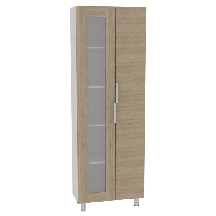 Mueble Alacena Fendi Color Rovere y Blanco Para Cocina