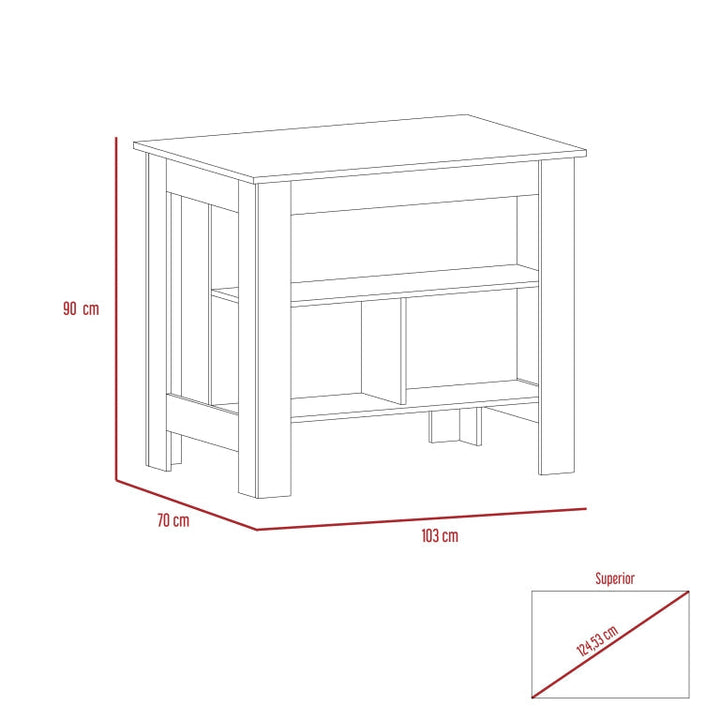 Mesa de Cocina Kitchen Color Blanco Nevado Para Cocina