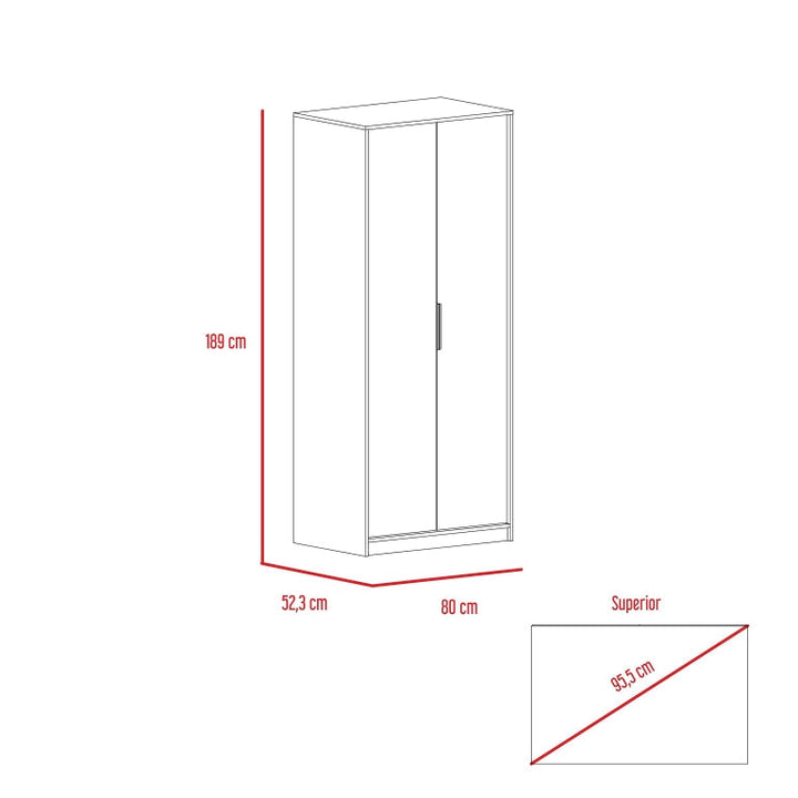 Closet Kaia Color Wengue y Miel Para Dormitorio