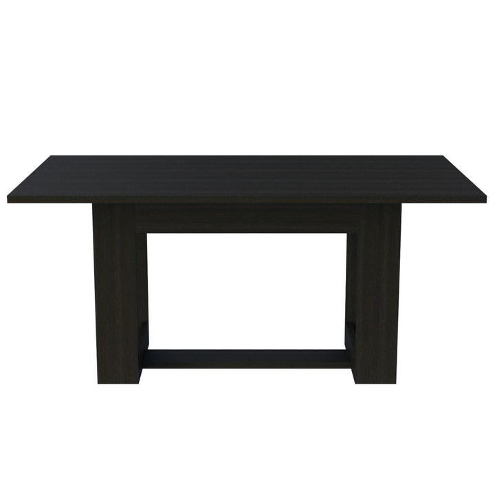 Mesa de Comedor Volterra Color Wengue y Negro Para Sala De Estar