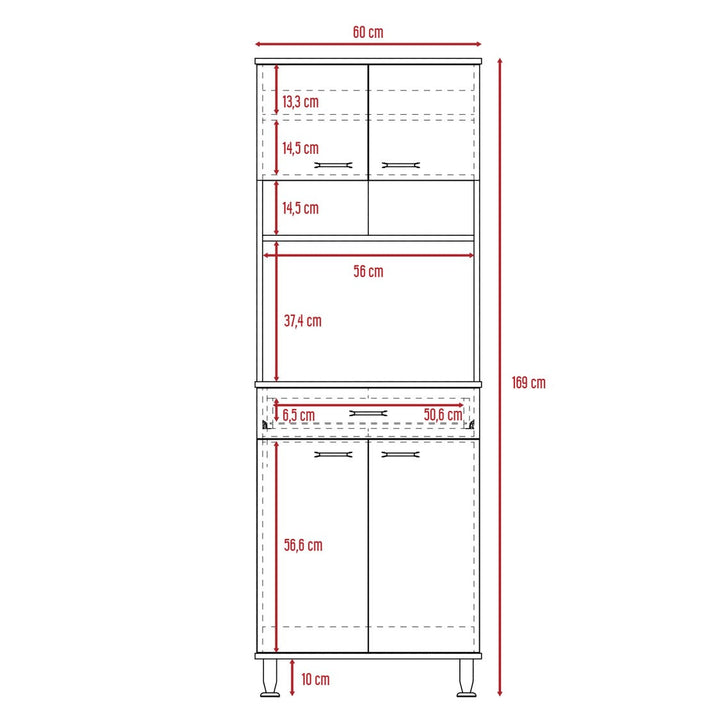 Mueble de Cocina Kitchen Color Blanco y Rovere Para Cocina