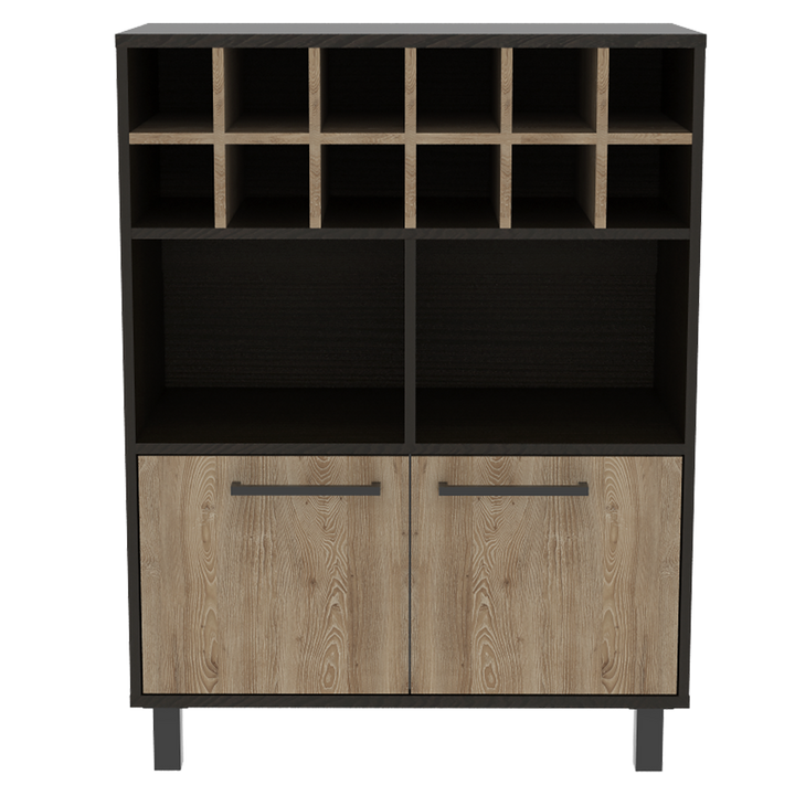 Bar Kaia Color Wengue y Miel Para Sala De Estar