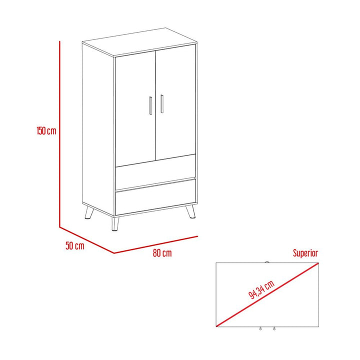 Closet Z Color Blanco y Duna Para Dormitorio