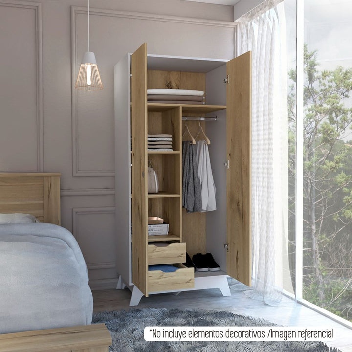 Closet Z Color Blanco y Duna Para Dormitorio