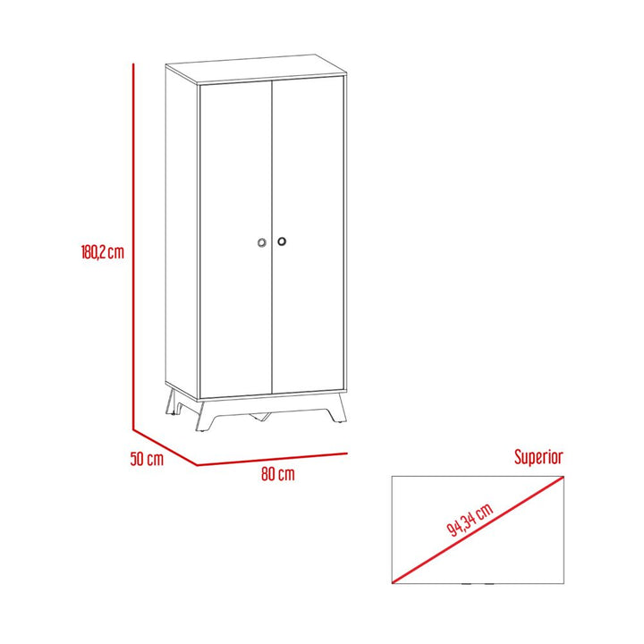 Closet Z Color Blanco y Duna Para Dormitorio