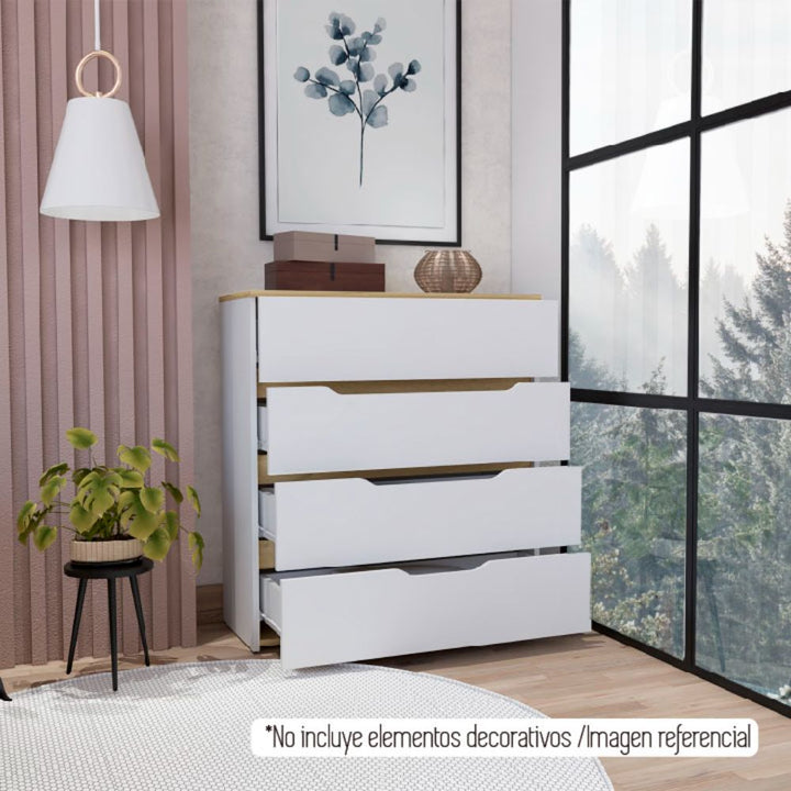 Cómoda Z Color Blanco y Duna Para Dormitorio