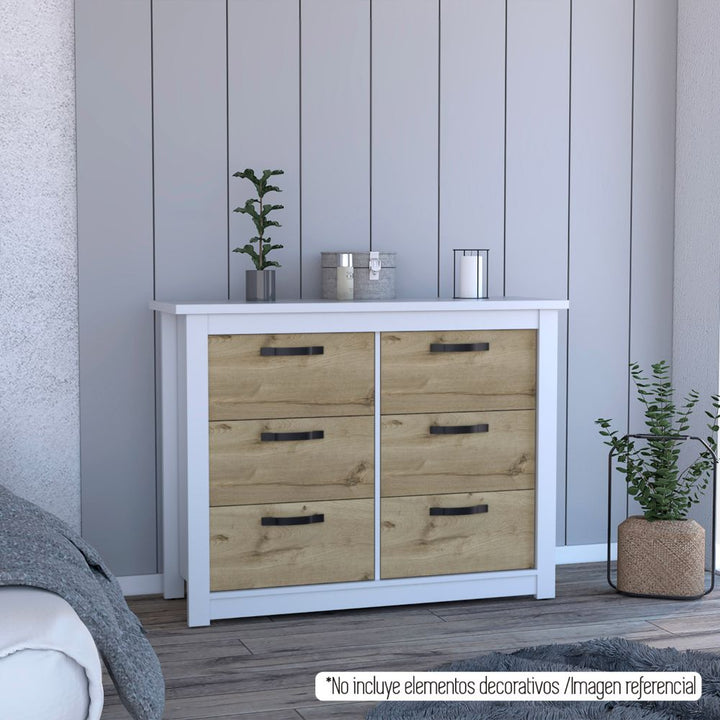 Cómoda Z Color Blanco y Duna Para Dormitorio