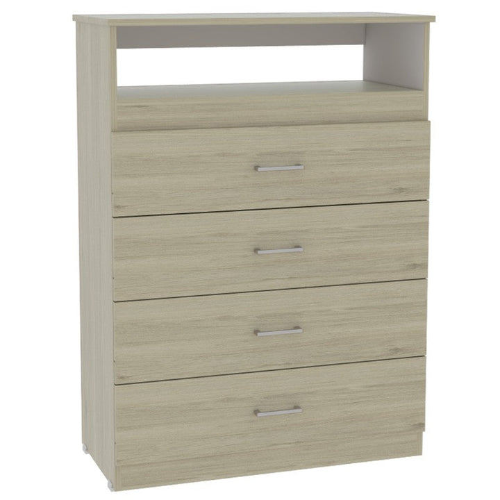 Cómoda Z Color 80 Rovere y Blanco Para Dormitorio