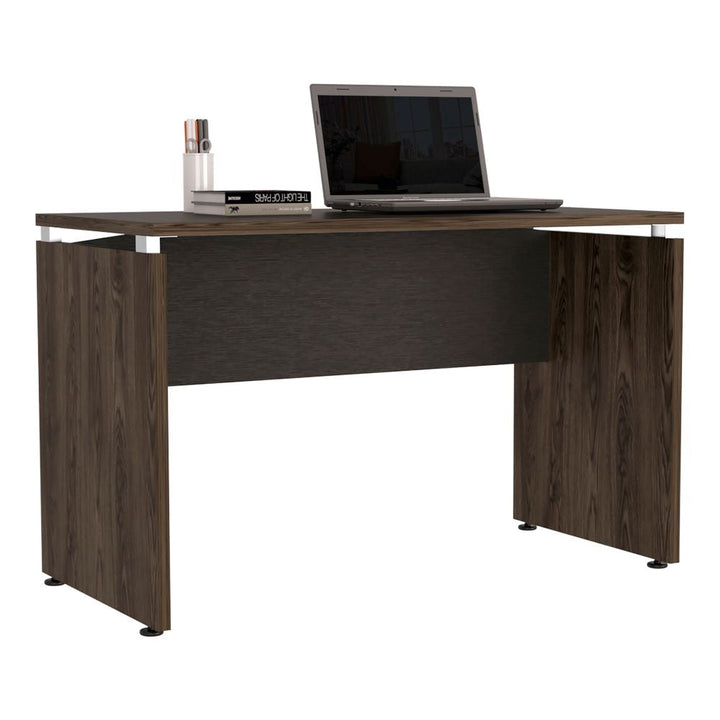 Mesa Escritorio Home Office Color Negro Soft y Coñac Para Oficina