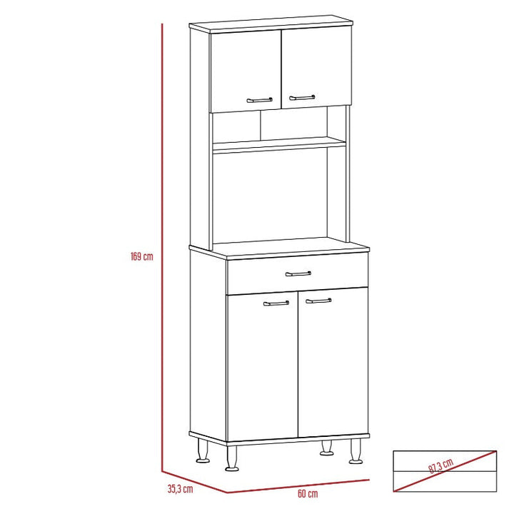 Mueble de Cocina Kitchen Color Wengue Negro y Blanco Para Cocina