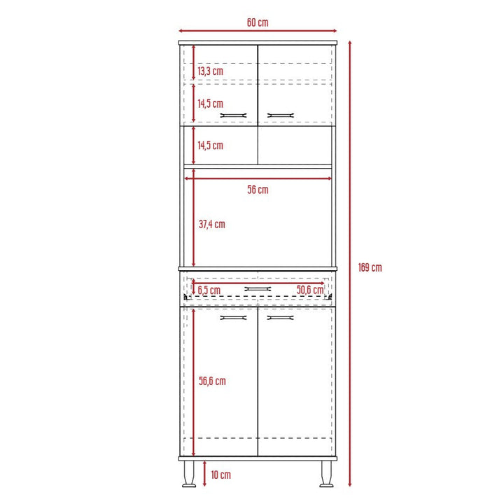 Mueble de Cocina Kitchen Color Wengue Negro y Blanco Para Cocina