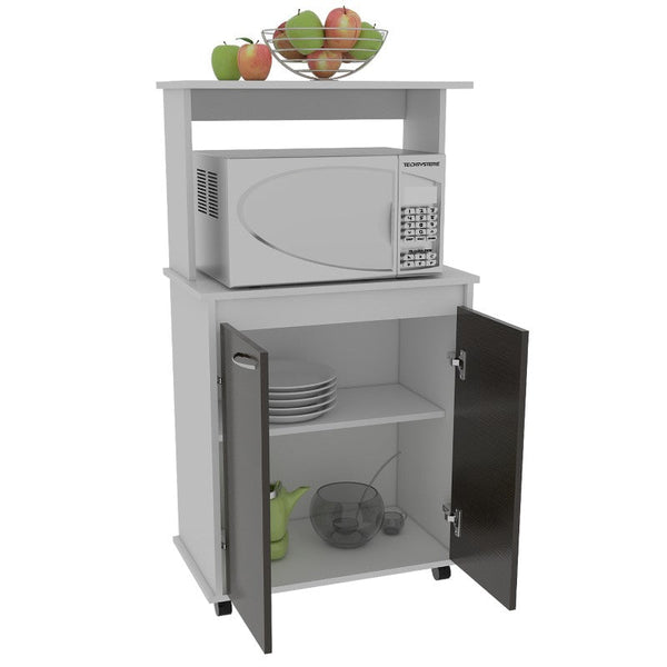 Mueble de Cocina Kitchen Color Blanco y Wengue Para Cocina