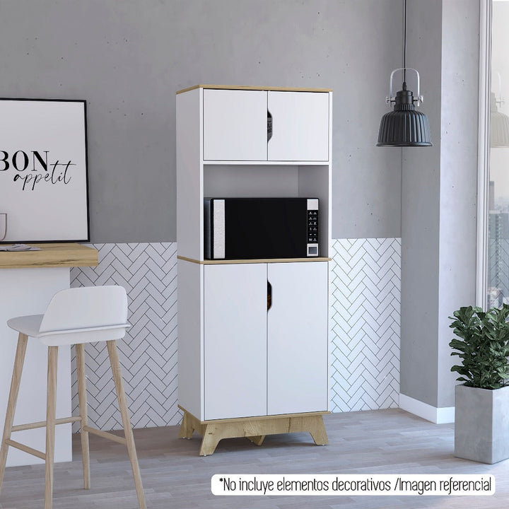 Mueble de Microondas Alto Color Blanco Duna Para Cocina