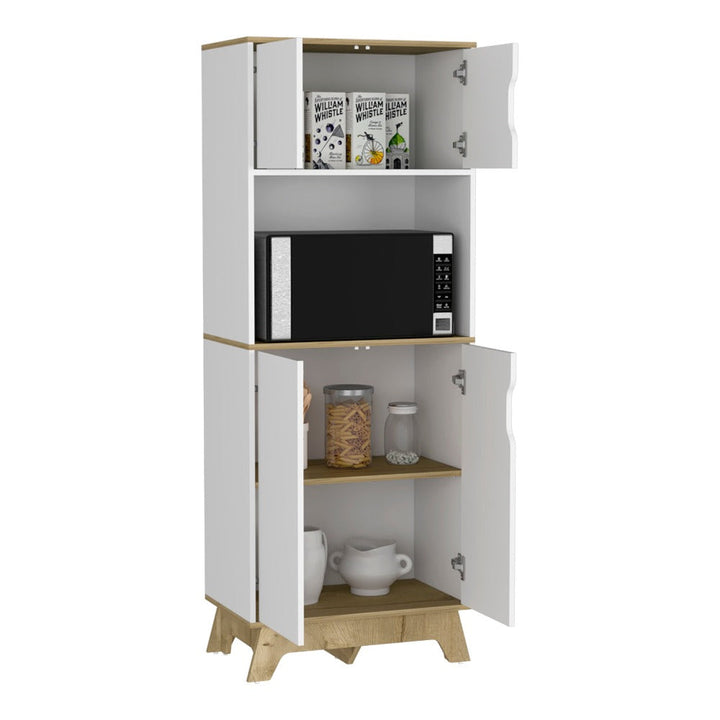 Mueble de Microondas Alto Color Blanco Duna Para Cocina