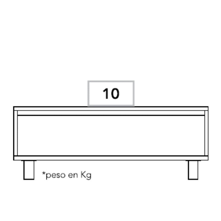 Mesa Funcional 5G Color Rovere y Wengue Para Sala De Estar