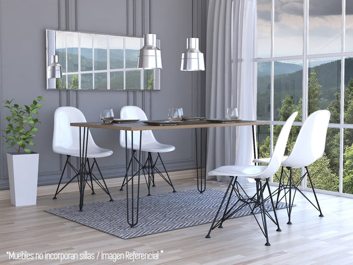 Mesa de Comedor Vassel Color Miel Para Sala De Estar