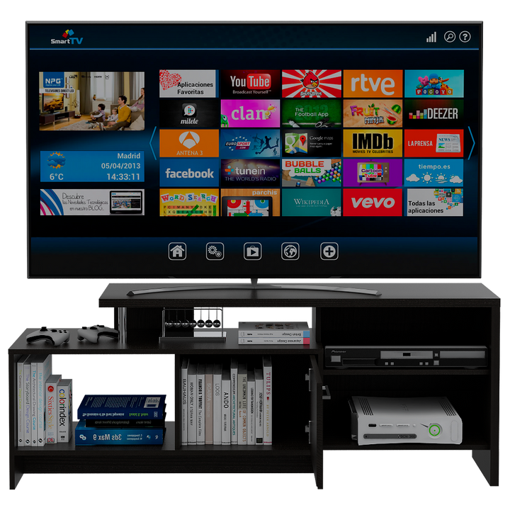 Mesa para TV Bengala Color Wengue Para Sala De Estar