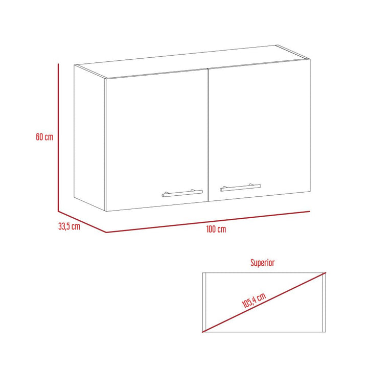 Mueble Aéreo Color Manchester Wengue Para Cocina