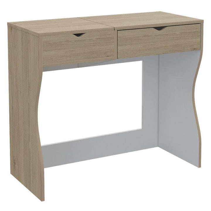 Mueble de Tocador Perla Color Rovere y Blanco Para Dormitorio