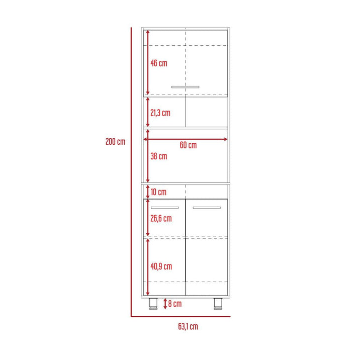 Modulo Kitchen Orion Color Duna y Blanco Para Cocina