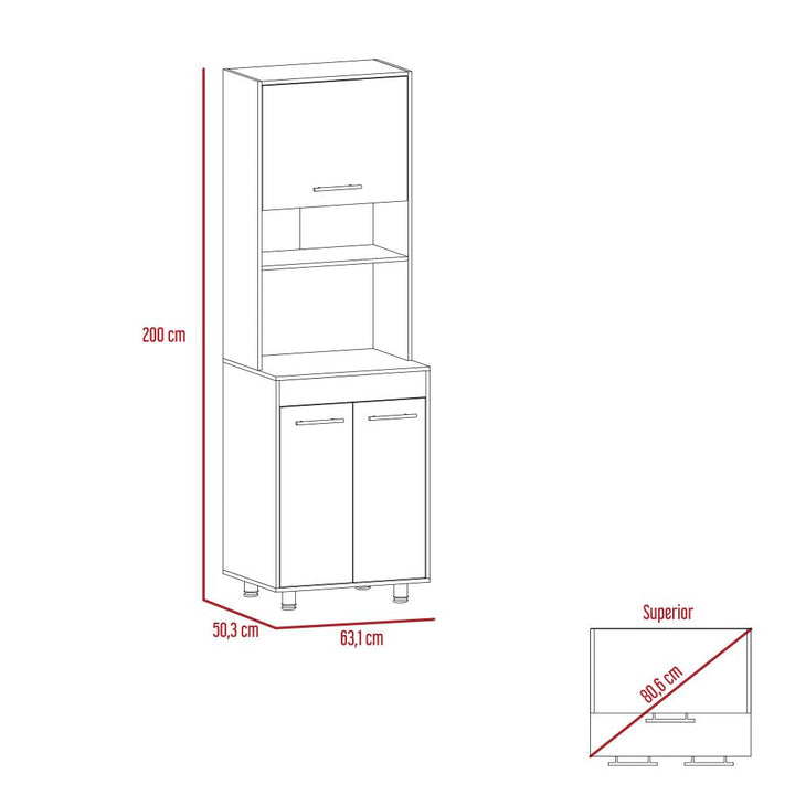 Modulo Kitchen Orion Color Duna y Blanco Para Cocina