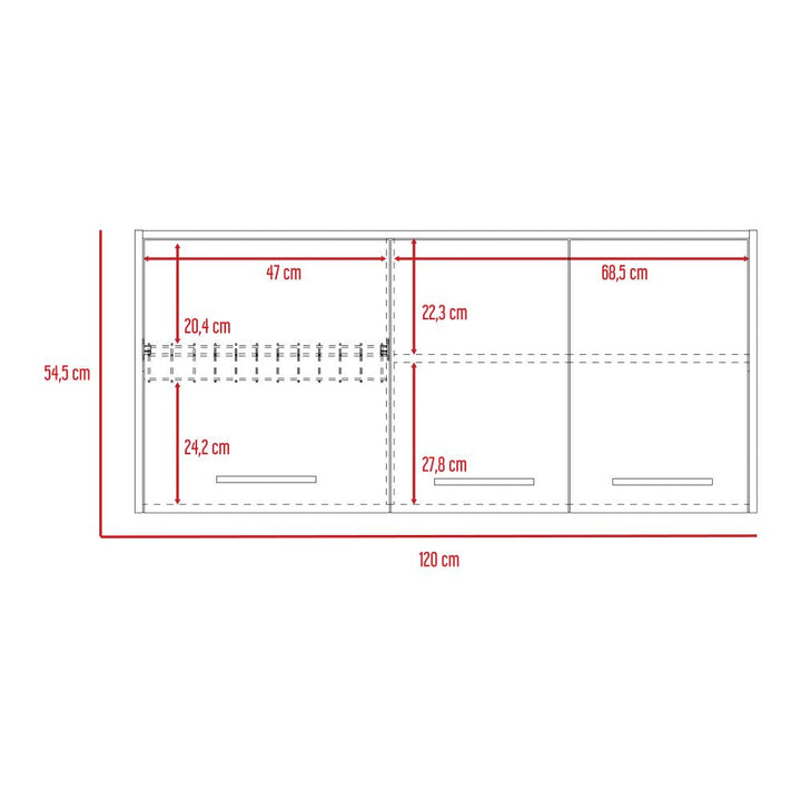 Modulo Superior Kitchen Orion Color Duna y Blanco Para Cocina