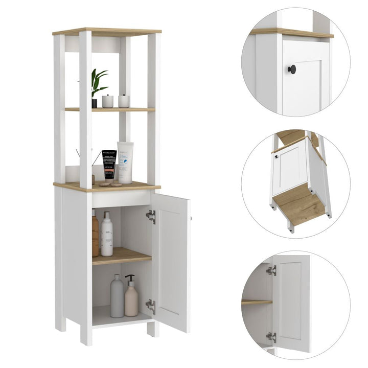 Mueble Optimizador Bath BI Color Duna y Blanco Para Baño
