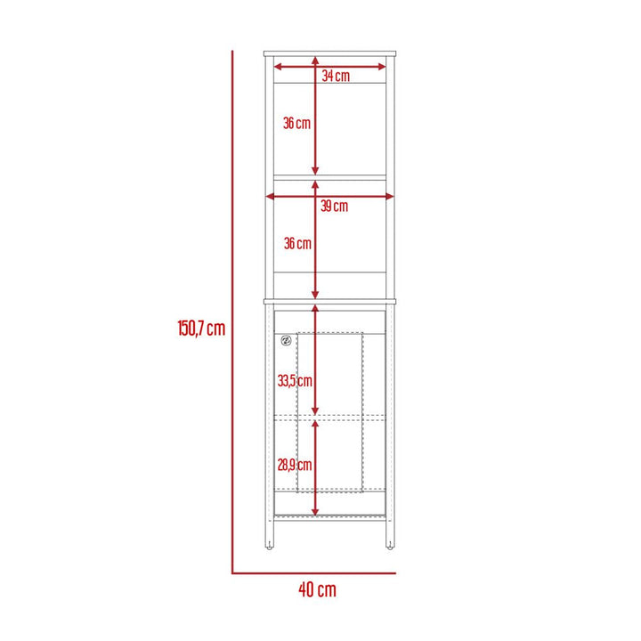 Mueble Optimizador Bath BI Color Duna y Blanco Para Baño