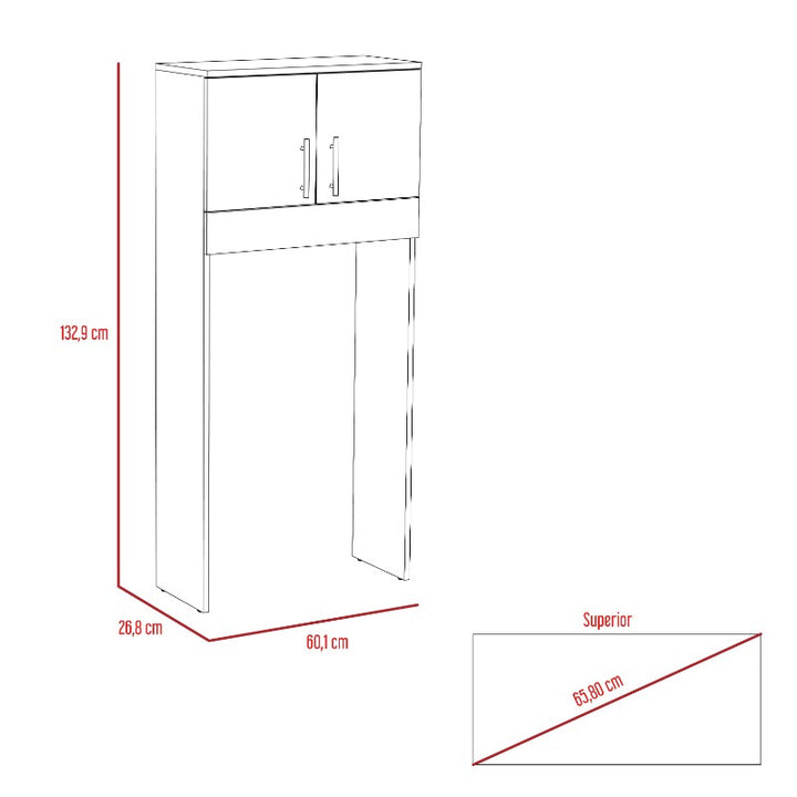 Optimizador Baño Bath Color Rovere y Blanco Para Baño