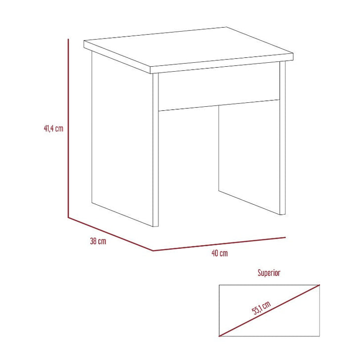 Mueble de Tocador Kaia Color Wengue y Miel Para Dormitorio